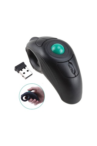 Taşınabilir 2.4 Ghz Parmak El Tipi Kablosuz Usb Trackball Fare Pc Dizüstü Macbook Aşıklar