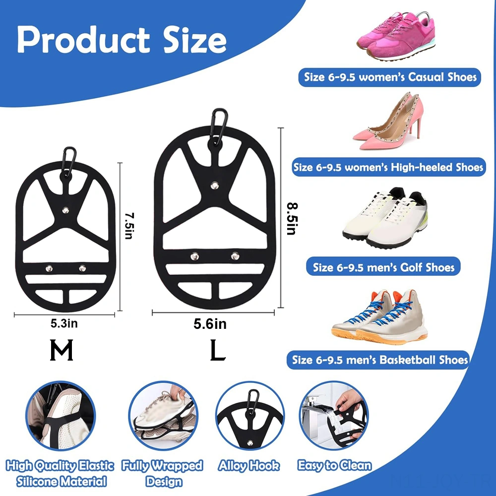 Youmex Outdoor Etkili Su Geçirmez Silikon Ayakkabı Tutucu, Dayanıklı Ve Uzun Ömürlü, M Bedeni Siyah, Spor Ve Dağcılık İçin Uygun Siyah