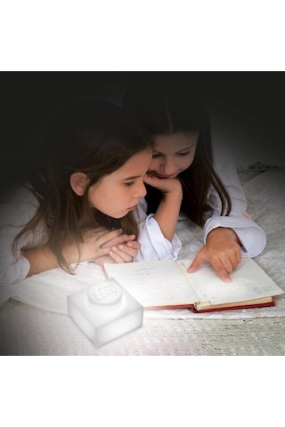 Lego İkonik 1x1 Plakalı Gece Lambası - Beyaz Lp50 , Gençler, Çocuklar Ve Yetişkinler İçin Yumuşak Silikon Renk Diğer