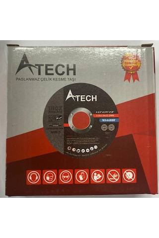 A Tech Inox Kesici Disk Taş 115X1.0X22.2Mm 5 Adet