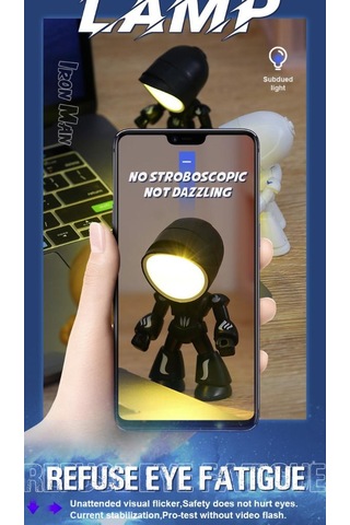 Yystore Gece Lambası Yhy-8032 Sevimli Masaüstü Süsleme Mini Masa Lambası 黑色 Diğer