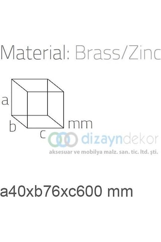 Line Uzun Yuvarlak Havluluk Gold Kaplama 60 Cm