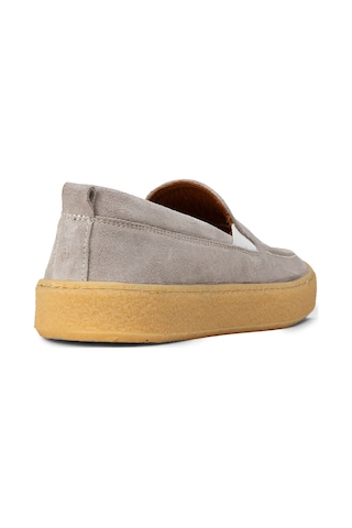 Deery Erkek Hakiki Süet Gri Loafer Ayakkabı - 02047mgrıc01