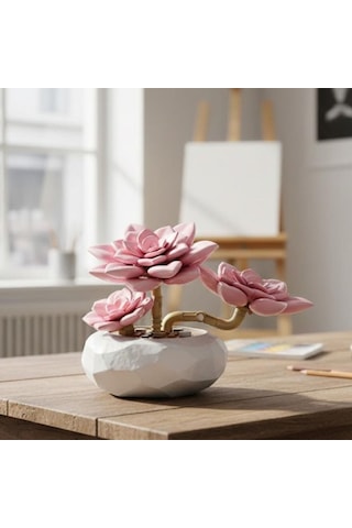P655064 Pembe Nilüfer Sukulent Model 82 Parça Block Oyuncak