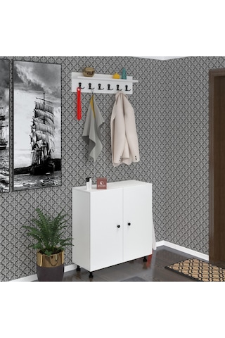 Kenzlife Ayakkabılık Çapula5 Byz 83 080 30 Kapaksız 5 Raflı 20 Çift Ayakkabı Kapasitesi Ahşap