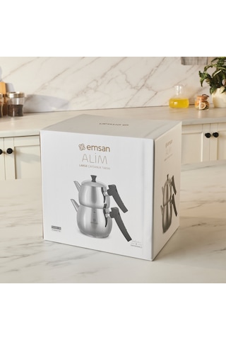 Emsan Urban Paslanmaz Çelik Çaydanlık Takımı Gümüş