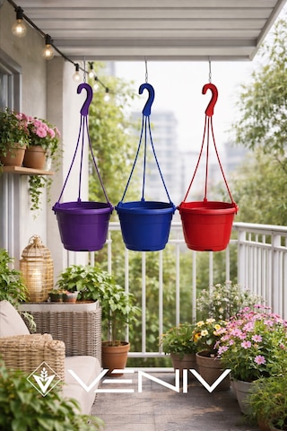 3 Adet Askılı Dekoratif Saksı - Askılar Dahil- 18 Cm X 12 Cm 3 Adet Askılı Dekoratif Saksı - Askılar Dahil- 18 Cm X 12 Cm