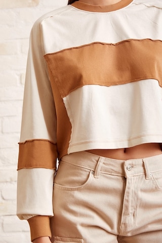 H1 Style Oversize Sweatshirt Çiftrenk Beyaz