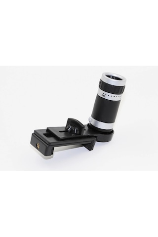 8x18 Zoom Teleskop Telefon Kamera Lensi Mini El Dürbünü Siyah