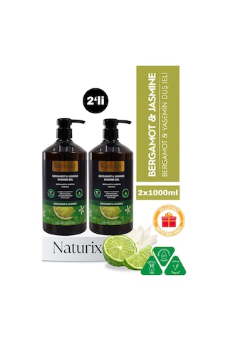 Bergamot & Yasemin Duş Jeli 2'li Eko Paket Ferahlatıcı, Aromatik Ve Nemlendirici Duş Jeli - 2x1000ml Bergamot - Yasemin