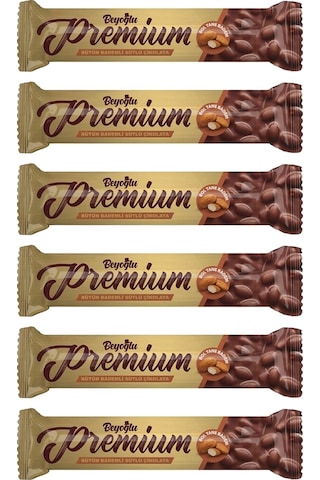 Beyoğlu Premium Bütün Bademli Çikolata 75 Gr X 6 Adet