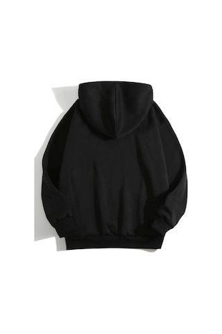 Altamira Unisex Kalp Baskılı Oversize Kapüşonlu Sweatshirt 001
