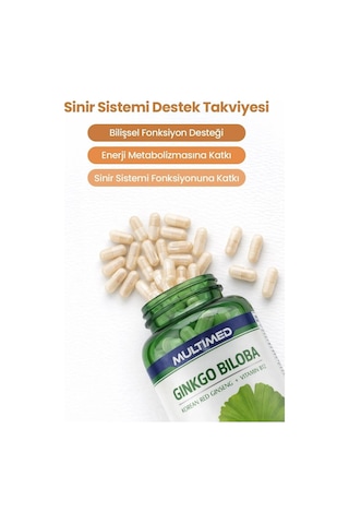 Multimed Ginkgo Biloba + Ginseng + Vitamin B12 120 Kapsül