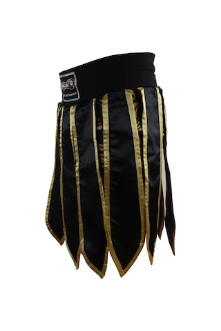 Dragondo Mt3031 Muay Thai Kick Boks Şortu Taytlı Püsküllü Şort Siyah Siyah