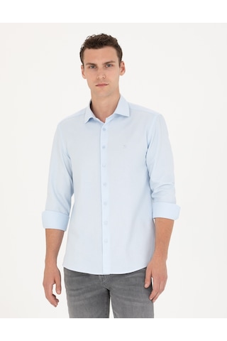 Pierre Cardin Erkek Açık Mavi Gömlek Desenli 50275684-vr003 Açık Mavi