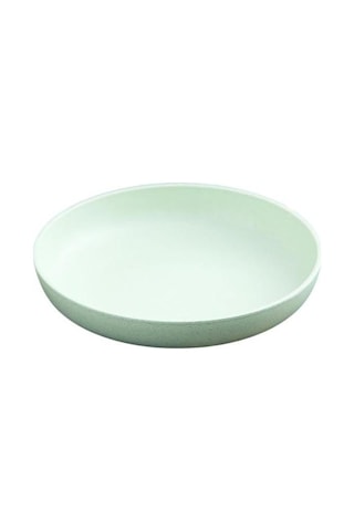 Yeşil Çevre Dostu Yemek Tabağı Düz Renk Yuvarlak Şekil Sofra Takımı 21 Cm