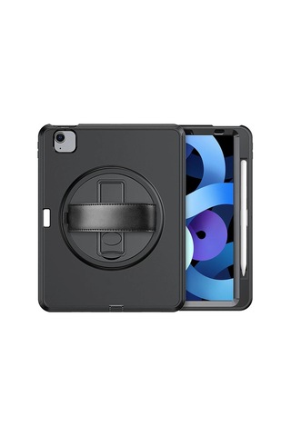 Apple Uyumlu İpad 2022 10.9 10.nesil Kılıf Hand Strap Tablet Kılıfı - Siyah Evimdeyokyok