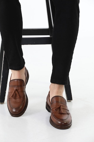 M.Karaca Hakiki Deri Ortopedik Taban Klasik Erkek Ayakkabı Açık K