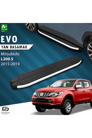 S-dizayn Mitsubishi L200 5 Evo Aluminyum Yan Basamak 193 Cm 2015 Üzeri