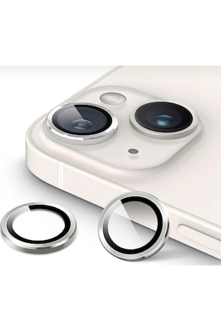 Iphone 15 / 15 Plus Uyumlu Kamera Lens Koruyucu 2 Li Set Natural Grey