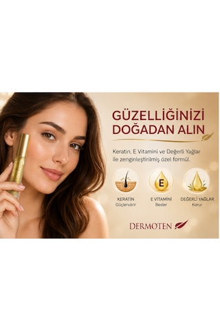 %98 Doğal İçerikli Ve Hidrolize Keratinli Kaş Kirpik Bakım Serumu 14 Günde Etkili Özel Seri Şeffaf