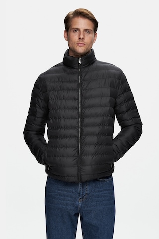 Ucla Northwın Siyah Fermuarlı Ve Cepli Polyester Standard Fit Erkek Mont - Siyah