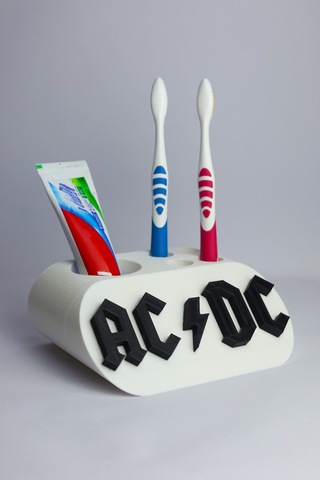 Ac/dc - Dekoratif Diş Fırçalık Beyaz