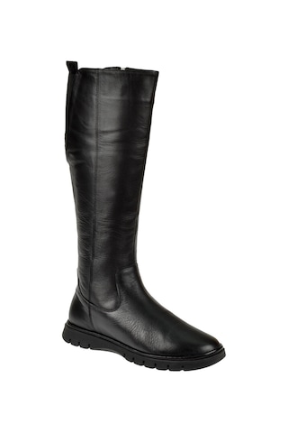 Pullman Baldır Kısmı Lastikli Comfort Kadın Çizme PLM-22828 SİY Siyah