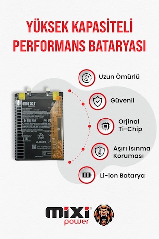 Xiaomi Mi 13 Lite Uyumlu Tam Kapasite Batarya
