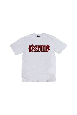 Stoned&Fame Kreatör Baskılı T-shirt Beyaz