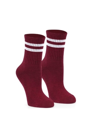 Ozzy Socks Çizgili Kadın Tenis Çorabı Çok Renkli 6'lı Çok Renkli