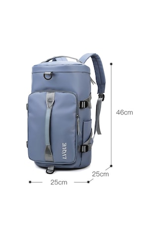 375 Büyük Kapasiteli Su Geçirmez Ve Aşınmaya Dayanıklı Crossbody Seyahat Sırt Çantası Sis Mavisi Mavi