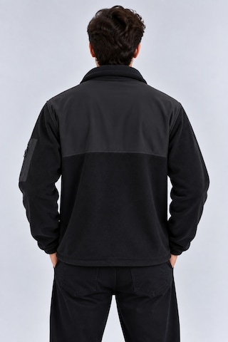 Parshey Erkek Softshell Polar Ceket Su Geçirmez Tam Fermuarlı Rahat Günlük Kullanım Siyah