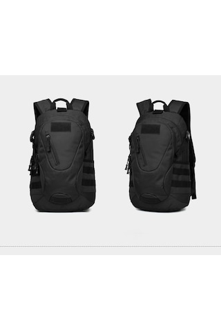 Taktik Sırt Çantası Büyük Kapasite Ayarlanabilir Omuz Kayışları İle Basit Nefes Alabilen Örgü Paketi Yürüyüş 3 Gün Saldırı Çantası Siyah - Siyah