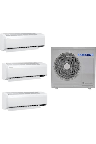 Samsung WindFree Multi AJ068TXJ3KH/EA 6.1 kW 1 Dış + 3 İç Ünite (9+12+18) Duvar Tipi Klima Samsung WindFree Multi AJ068TXJ3KH/EA 6.1 kW 1 Dış + 3 İç Ünite (9+12+18) Duvar Tipi Klima