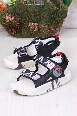 Vicco 332.f25y.206 Siyah Tape Rahat Esnek Erkek Çocuk Sandalet Siyah