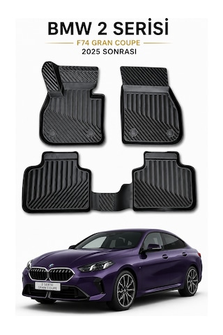 Bmw 2 Serisi F74 Gran Coupe 2025 Sonrası Uyumlu 3d Oto Paspas Premium Kauçuk
