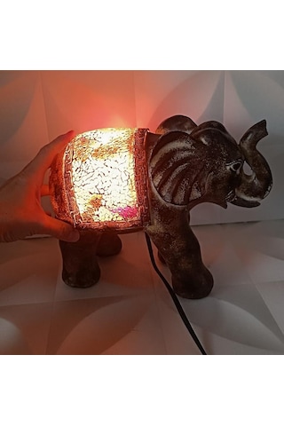 Fil Mozaik Lamba Yatak Odası Bebek Odası Gece Lambası Masa Üstü Ev Dekorasyon Çok Renkli