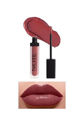 Note Cosmetique Mattemoist Lipgloss Yarı Mat Saten Bitişli Likit Ruj 404 Jolly - Kızıl Kahverengi