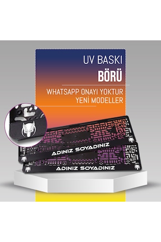Börü Plakalık, 2 Adet Premium Uv Baskı, Plakalıkhane