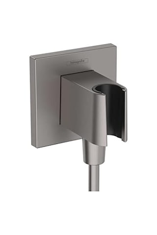 Hans El Tipi Duş Duvar Prizi 1/2 "fırçalanmış Siyah Krom, 26889341 Dişli Bağlantısı