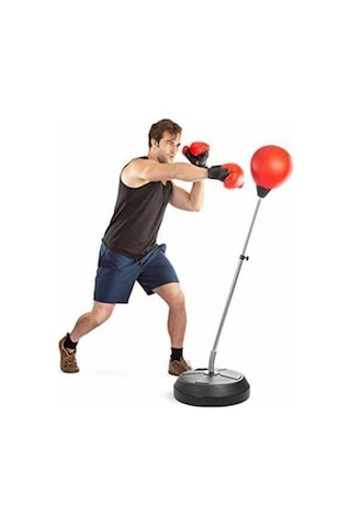 Sgsanalmağazacılık Cosfer Punching Ball Yükseklik Ayarlı Eldiven Hediyeli Boks Antre