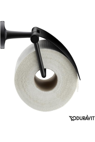 Duravit Starck T Tuvalet Kağıtlığı Kapaklı Mat Siyah 0099404600