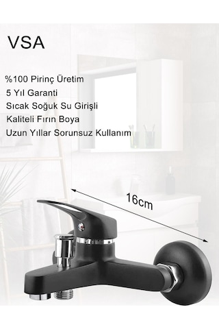 Siyah Yağmurlama Robot Banyo Seti Mutfak Banyo Lavabo Bataryası Seti Siyah