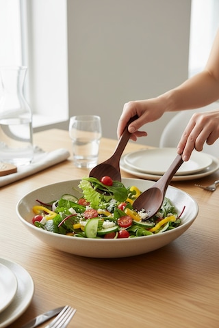 Akayev Akasya 2li Salata Kaşık Seti