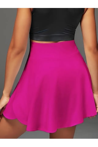 Butik İstanbul Kadın Yüksek Bel Cepli Sandy Short Etek Pembe