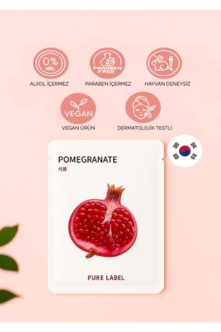 Modamkore 7'li Paket Nar Özlü Kore Yüz Maskesi Yenileyici