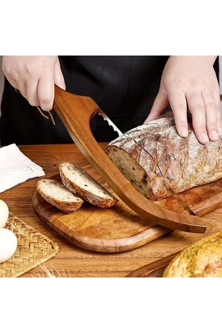 Trendooze Kahve Rengi Profesyonel Ev Bıçağı Ayarlanabilir Ekmek Bıçağı Kahverengi Kahverengi