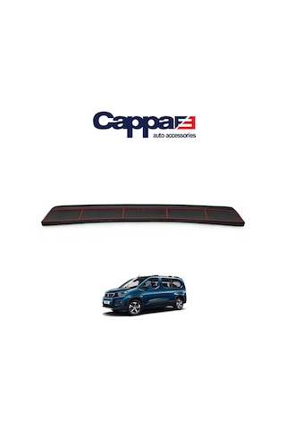 Cappafe Peugeot Rifter Arka Tampon Eşiği Koruma Mat Siyah Abs