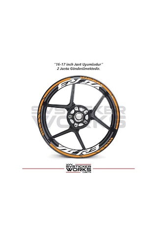 Yamaha Yzf-r3 Yazılı Jant Sticker Dış Ve İç Set Sticker Jant Şeridi Turuncu 30707387